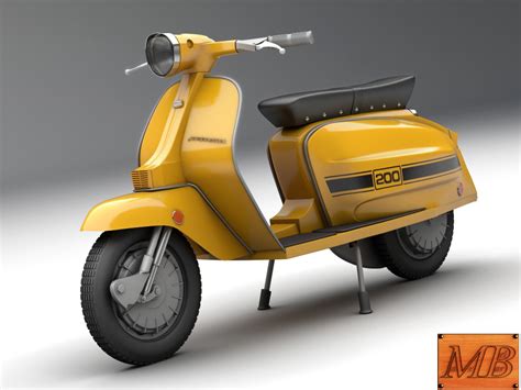 Lambretta Jet 200 3D Model MAX OBJ FBX C4D DAE | CGTrader.com