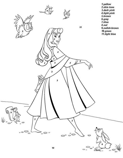 Disney Color By Numbers Coloring Pages