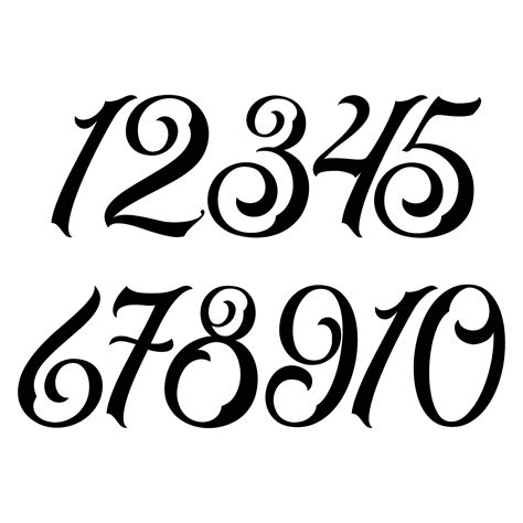 Large Bold Printable Numbers