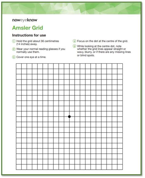 Amsler Grid Chart Printable