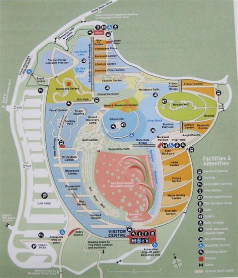 Royal botanic gardens Melbourne map - Royal botanic gardens map (Australia)