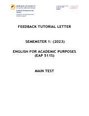 EAP511S Test 1 FEEDBACK TUTORIAL LETTER.pdf - FEEDBACK TUTORIAL LETTER ...