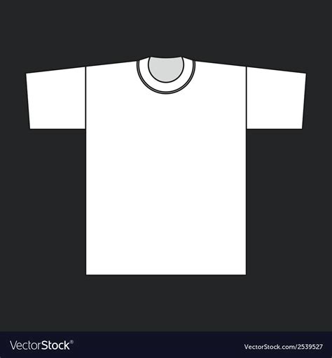 White t-shirt Royalty Free Vector Image - VectorStock