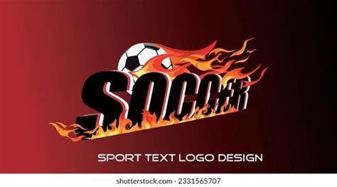 Sports Text Logo Design Fire Style Stock Vector (Royalty Free ...