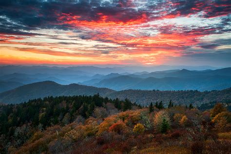 Blue Ridge Parkway Sunset Photography | Scenic Autumn Landscape by ...