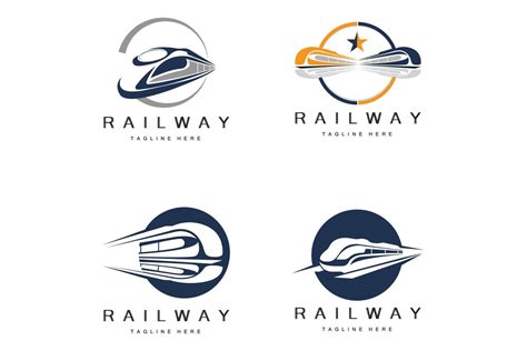 Train Logo Design. Fast Train Track Vector, Fast Transport Vehicle ...