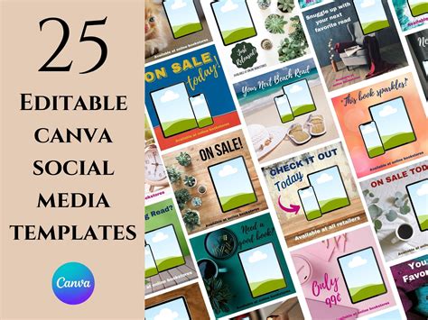 25 Canva Book Mock up Templates for Authors, Blogger, Writer ...