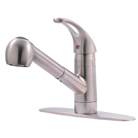 Ultra Faucets UF12003 Stainless Steel Single Handle Kitchen Faucet with ...