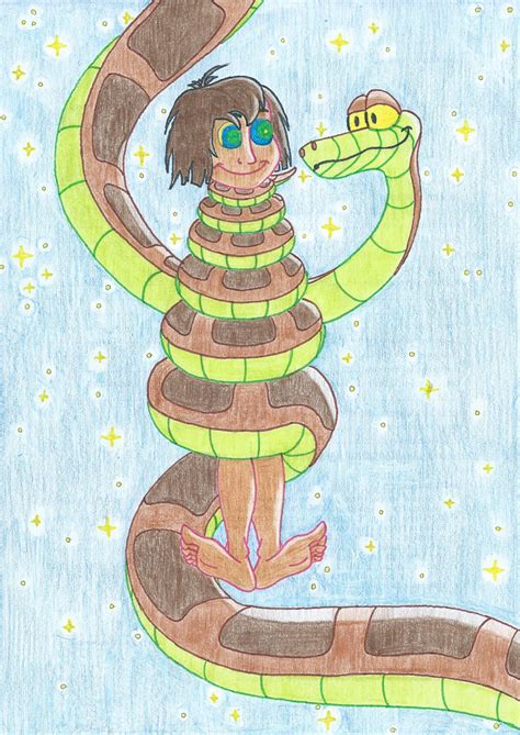 Mowgli and Kaa - first encounter by TimMcJimFromPL on DeviantArt