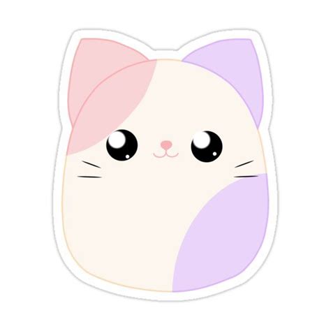 Pink and purple calico squishmallow cat Sticker by Lola-ly | Cat ...