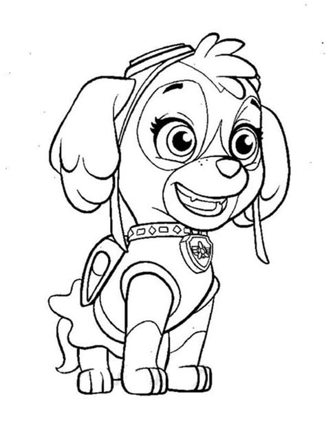 Smiling Skye Paw Patrol coloring page - Download, Print or Color Online ...