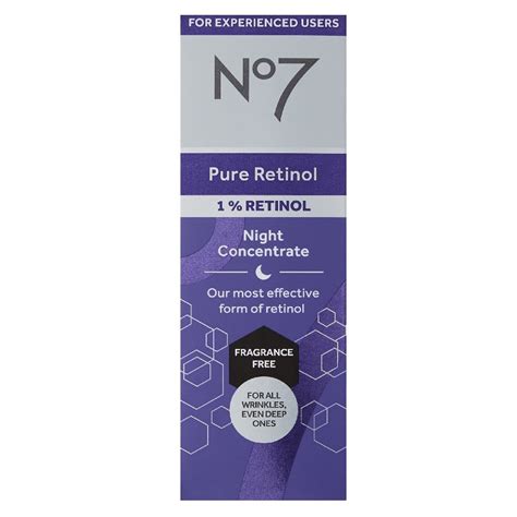 Boots, No7 Pure Retinol 1% Retinol Night Concentrate 30ML