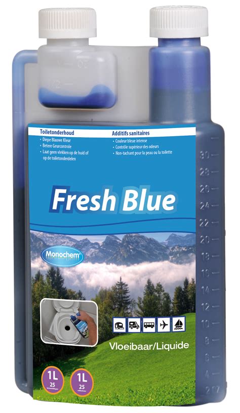 Monochem Fresh Blue Toilet Fluid 1L Concentrated Toilet Chemical 25 ...