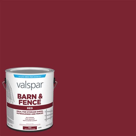 Valspar Barn & Fence Flat Red Latex Exterior Paint (Actual Net Contents ...