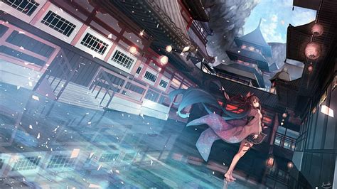 1920x1080 Anime Girl, Japanese Buildings, Traditional, japanese animes ...