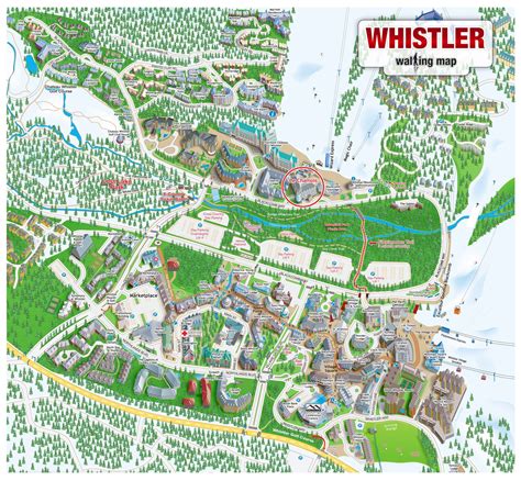 Village map, Whistler village, Map