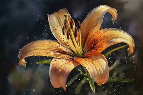 Watercolor Lily Stock Photos, Images and Backgrounds for Free Download