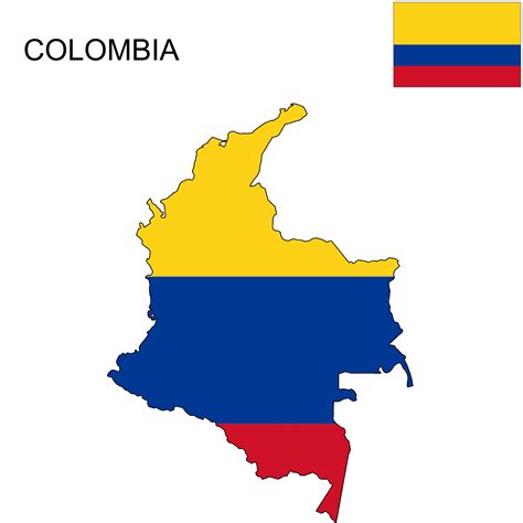 Colombia Flag Map | Colombia flag, South america flag, Flag