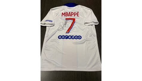 Mbappe's Official PSG Signed Shirt, 2020/21 - CharityStars