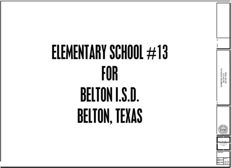 Elementary School #13 - Belton ISD (Subbid) - Virtual Builders Exchange