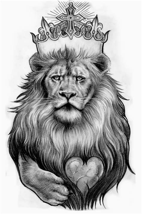 Lion With Crown Drawing at PaintingValley.com | Explore collection of ...