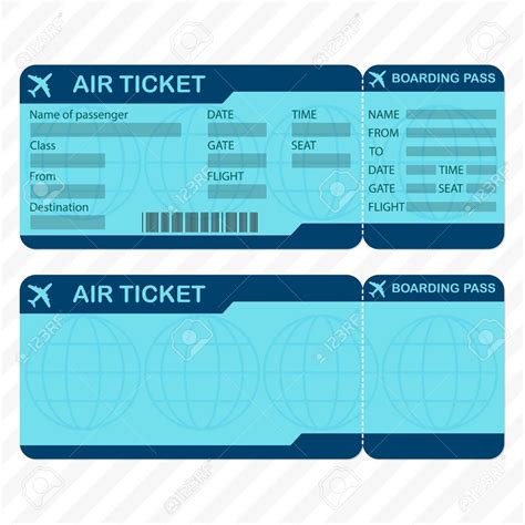 Free Printable Plane Ticket Template - Printable Templates Free