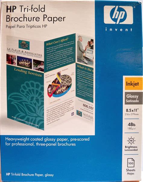 Hp Tri Fold Brochure Paper Template