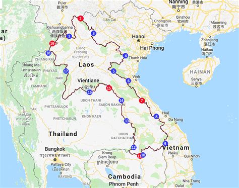 Laos border crossing points