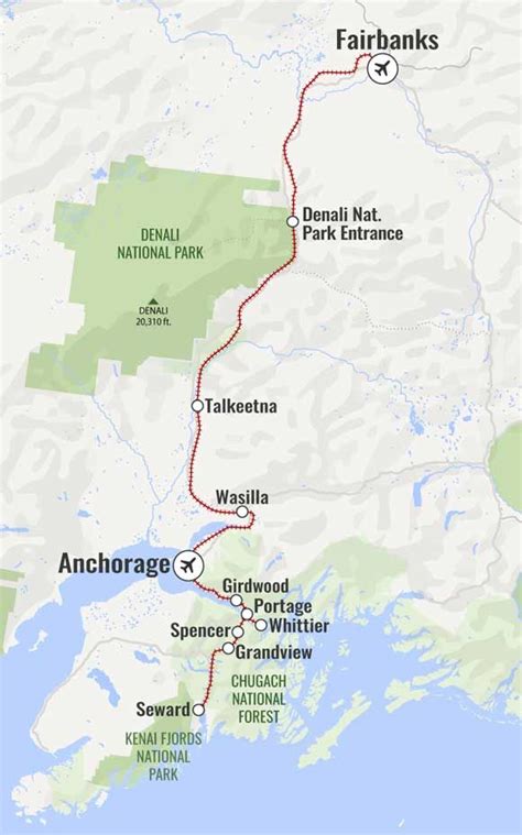 Railroad Routes in Alaska | Alaska railroad, Alaska vacation, Alaska ...