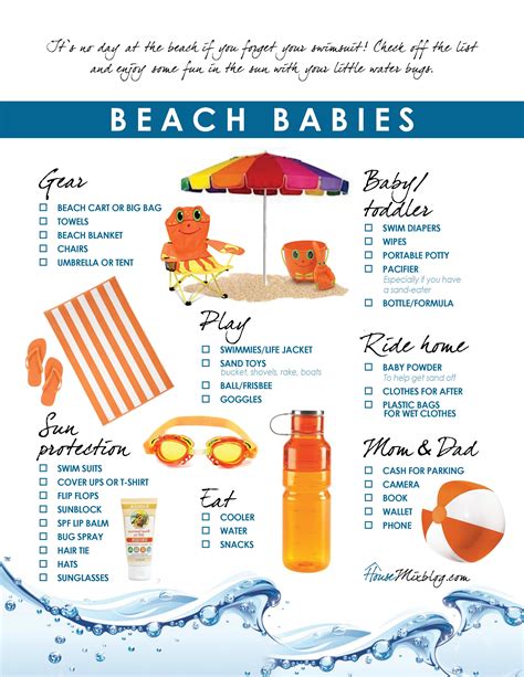 Packing List for Baby Beach Vacation Beach vacation packing list for a ...