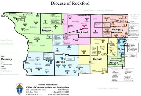 Map of the Diocese – Diocese of Rockford