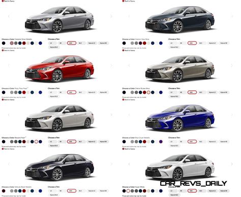 2017 Toyota Camry Color Options