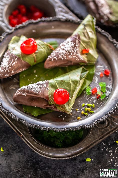 Chocolate Paan (Chocolate Meetha Paan) - Cook With Manali