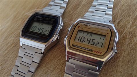 Casio A158 gold face JDM version from Japan - menga.net