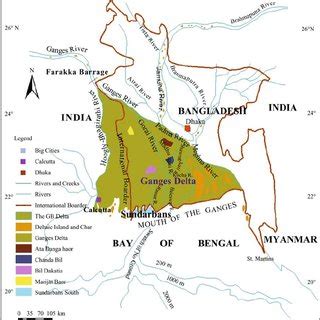 (a) The limit and the location of the Ganges-Brahmaputra delta ...