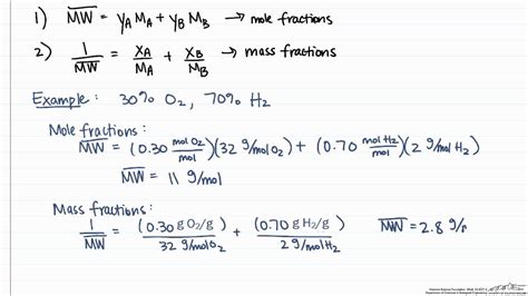 Average Molecular Weight Calculation - YouTube