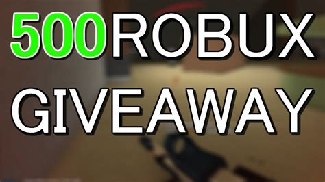 FREE ROBUX! 500 ROBUX GIVEAWAY!! - YouTube