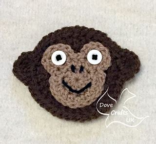 Ravelry: Monkey Face Applique pattern by Dove Crafts UK