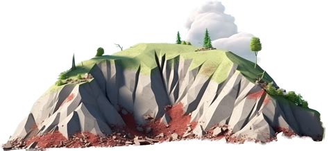 Landslide png with AI generated. 33647437 PNG