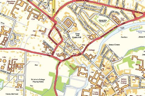 Cambridge Street map - Cosmographics Ltd