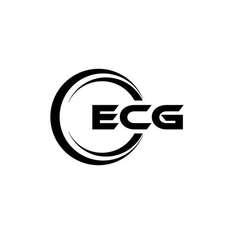 ECG letter logo design in illustration. Vector logo, calligraphy ...