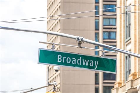 Premium Photo | Broadway street sign in new york city usa