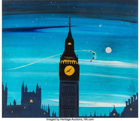 Mary Blair Peter Pan Big Ben ConceptColor Key Painting Walt Disney ...