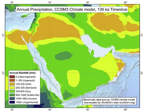 Arabian Peninsula Climate Map