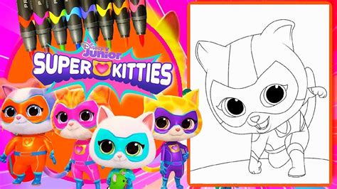 Coloring Buddy| Disney Junior Super Kitties Coloring Pages ⭐️ - YouTube ...