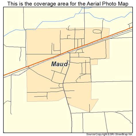 Aerial Photography Map of Maud, TX Texas