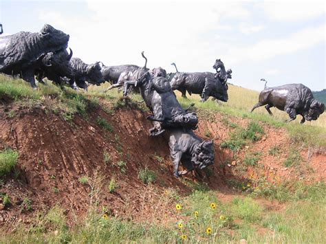 IMG_1488 | These bronze status portray a buffalo jump. The D… | Flickr