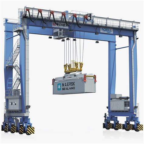 3d rubber-tyred gantry crane terex | 鉄道模型のレイアウト, 鉄道模型, 建設