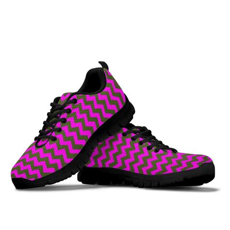 Zig Zag Purple Pattern Print Sneaker Shoes For Men Women – grizzshop