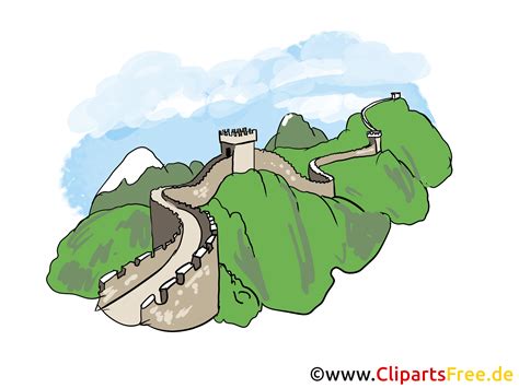 Dessin Muraille De Chine : Grande muraille clip art gratuit - Chine à ...